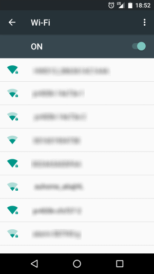 Wi-Fiのリスト